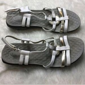 Clark's White Silver Patent leather Sandals  10